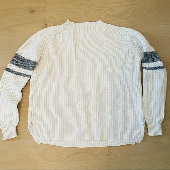 Organic by John Patrick - Cotton Wide Pullover white grey S - Picture 2 of 3